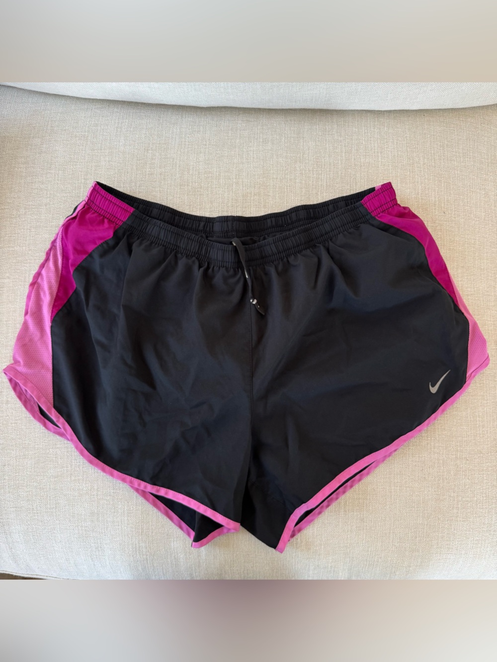 Nike Women’s Black & Pink Athletic Running Shorts